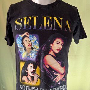 Selena Queen of Cumbia 2022 Men's Black T Shirt Size Small Cotton